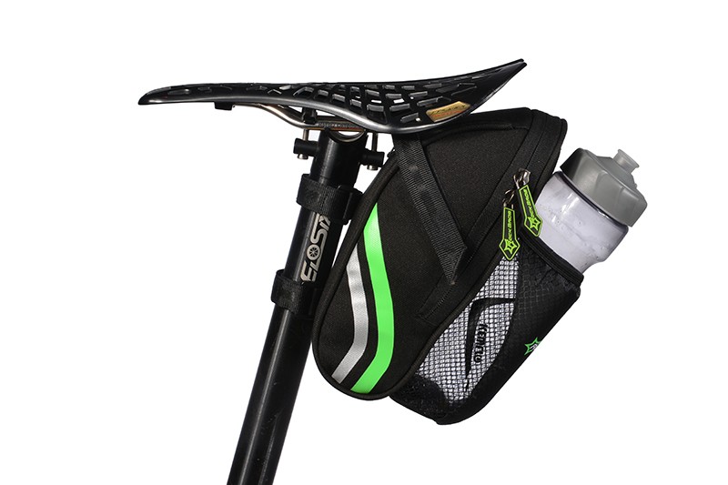 Rockbros Bicycle Saddle Bolsa Trasera Plegable Montaña Bike Tail Tail Trasero Botella de la Botella Bolsas Portátiles de Asiento Portátil