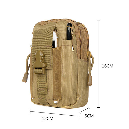 Bolsa de Cinturón Táctica Táctica Molle Edc Utilidad de la Bolsa Del Gadget Acampando el Engranaje al Aire Libre Portavieta Del Teléfono Celular - Camuflaje Verde