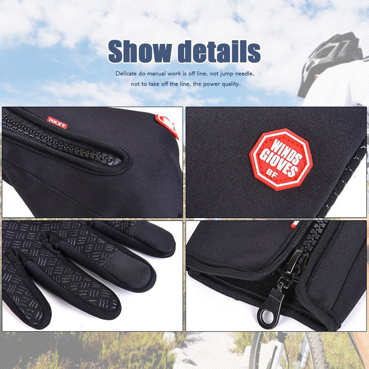 1 Paire Écran Tactile Des Gants De Gants Antidérapants De Doigts À L'esson - Noir / M