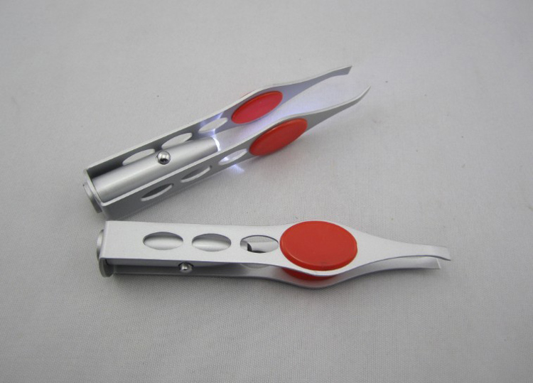 Conduit Lumière Flash Cils Sourcils Épilation Pince À Épiler Maquillage Outil-2