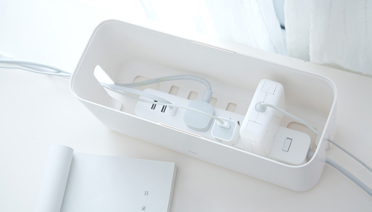 Xiaomi Mi Power Supply Cable-through Storage Box Flame-retardant Case - White-3