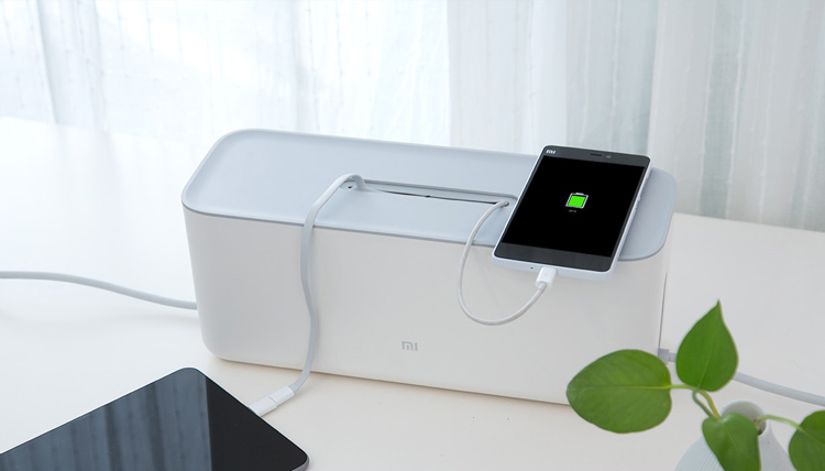 Xiaomi Mi Power Supply Cable-through Storage Box Flame-retardant Case - White-4