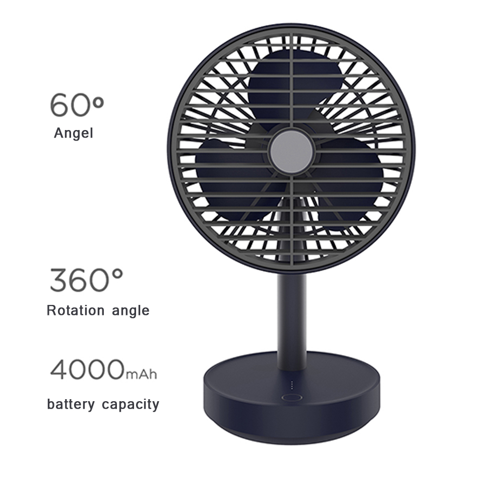 P20s 4000mAh Adjustable Table Fan Mini Portable USB Cooling Fan