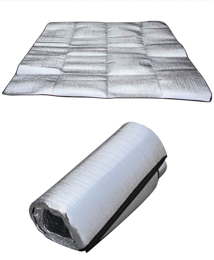 TY-D3012-1 Manta de Picnic de Aluminio Impermeable Almohadilla Para Dormir, Tamaño: 118 '' x 118 ''