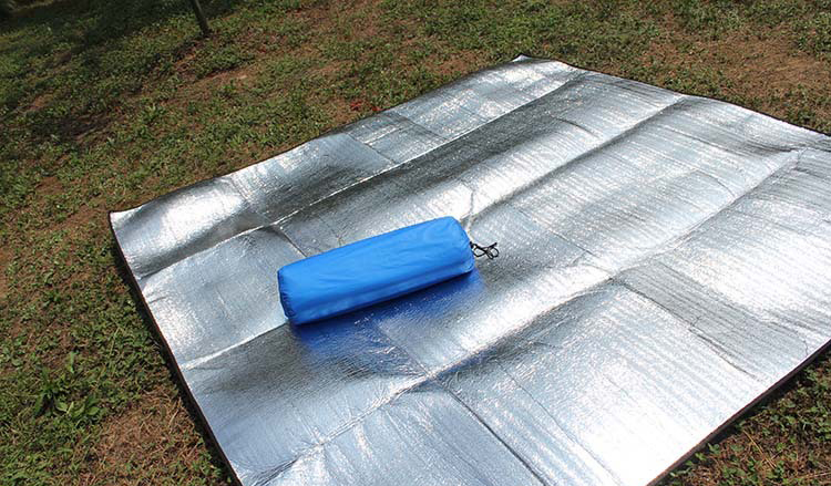 TY-D3012-1 Manta de Picnic de Aluminio Impermeable Almohadilla Para Dormir, Tamaño: 118 '' x 118 ''