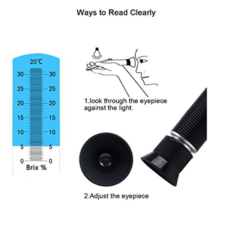 ATC Refractometer Handheld Refractometer Professional Measurement for Beer Wine Fruit Juice-4