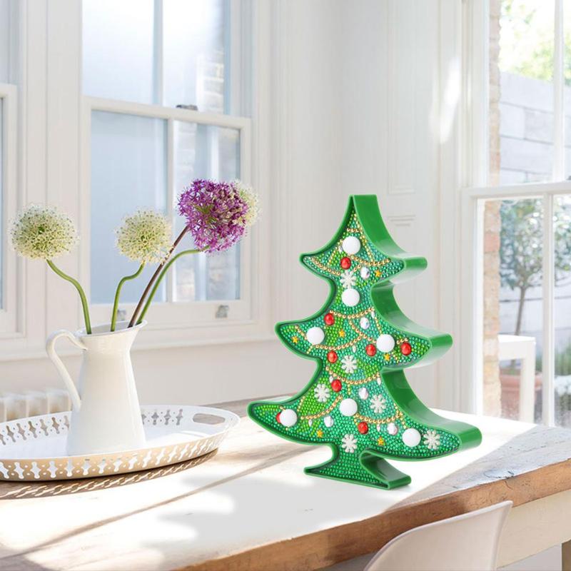 Lumières de Noël Bricolage Créatif de Peinture de Diamant de Noël - Sapin de Noël