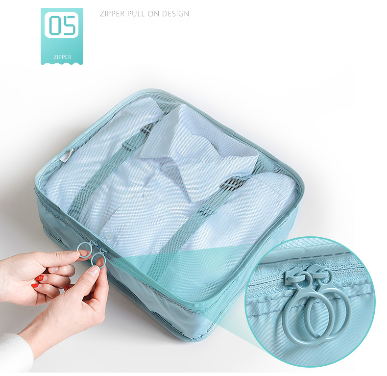 Bolsa De Almacenamiento De Viajes Ligero A Prueba De Agua A Prueba De Agua A Prueba De Agua 8pcs - Rosa / Patrón De Sarga