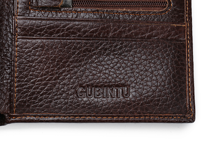 Gubintu Estilo Vintage Superior Capa de Cuero Genuina Billetera de Cuero Para Hombres Plegables Para Hombres - Estilo D