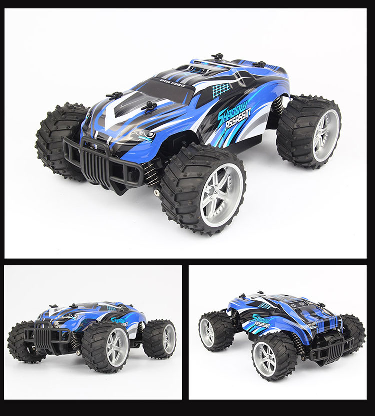 1/16 Escala de 2,4 Ghz de Tração de Quatro Rodas de Tração de Alta Velocidade Carro de Corrida RC RC Racing - Vermelho + Preto / Plugue da ue