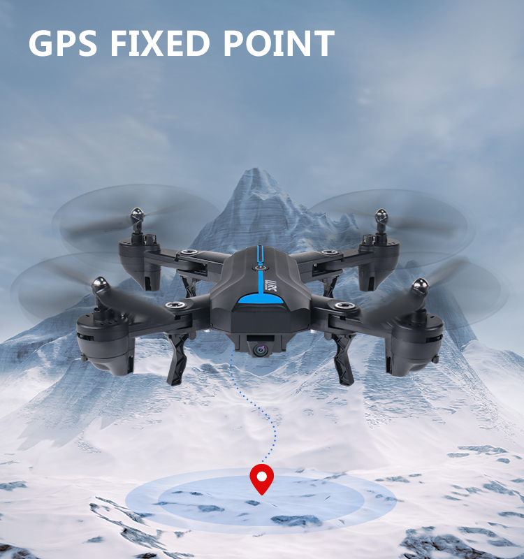 A6GPS-720P-5G Wide Angle Caméra à 4 Axes WiFi Pliage RC Quadcopter Drone Toy