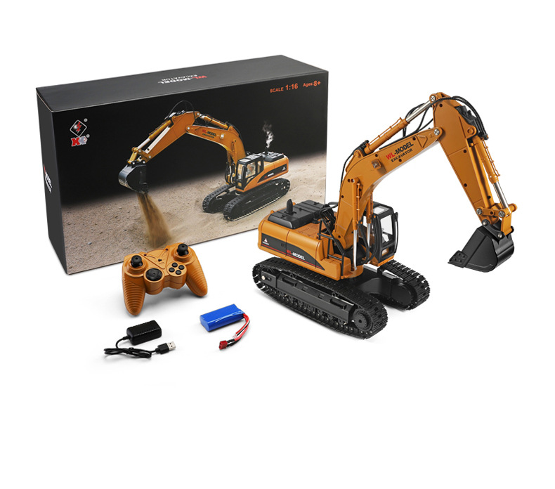 Wltoys WL- 16800 Electri Lega 1: 16 2,4 g Digger di Simulazione di Scavatore RC Con Fumo Leggero a LED