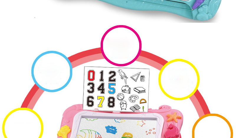 Placa De Desenho Magnético Erasable Escrita Esboço Crianças Brinquedos Educativos - Cor De Rosa