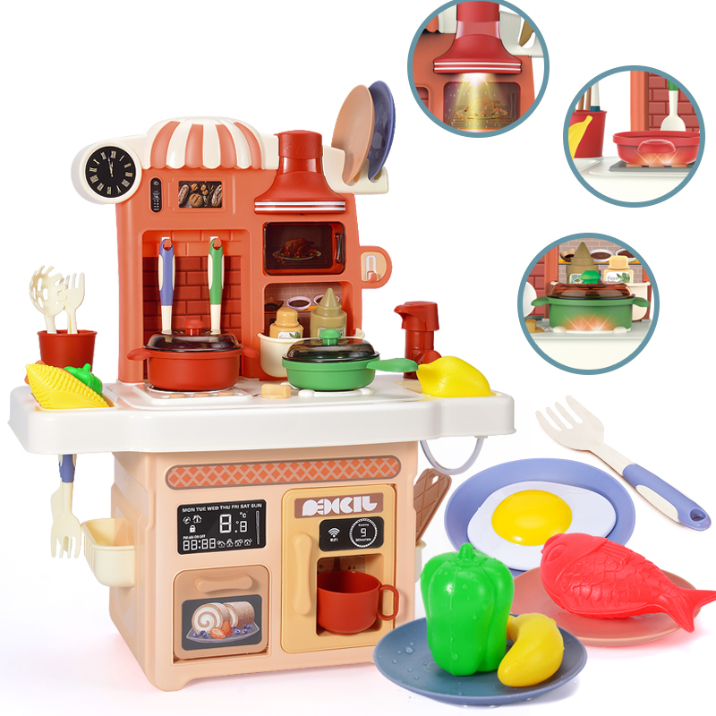 Juego De Cocina Spray Eléctrica Spray Utensilios De Cocina Fruta Padre Niño Interactivo Tabla De Mesa - Verde