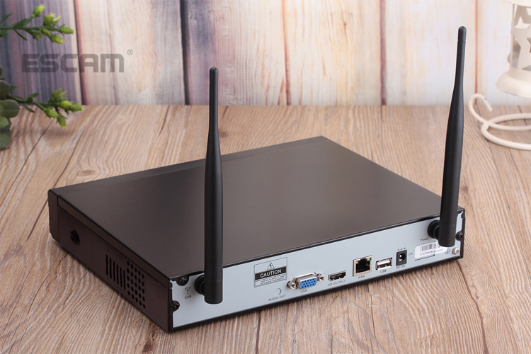 ESCAM WNK804 Kit NVR Wireless Con Telecamere IP WiFi HD 8CH Outdoor 8CH - Plug. Regno Unito