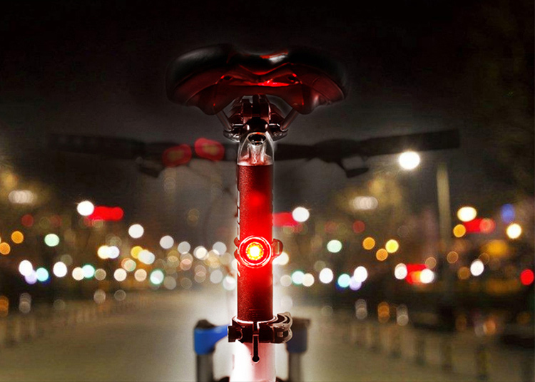 LED Étanche Vélo Vélo Vélo Lumières De Cyclisme De Sécurité AVERTISSEMENT DE LA SÉCURITÉ DE LA SÉCURITÉ DE LA SÉCURITE DE LA SÉCERGEMENT T42 - Bleu / Lumière Rouge