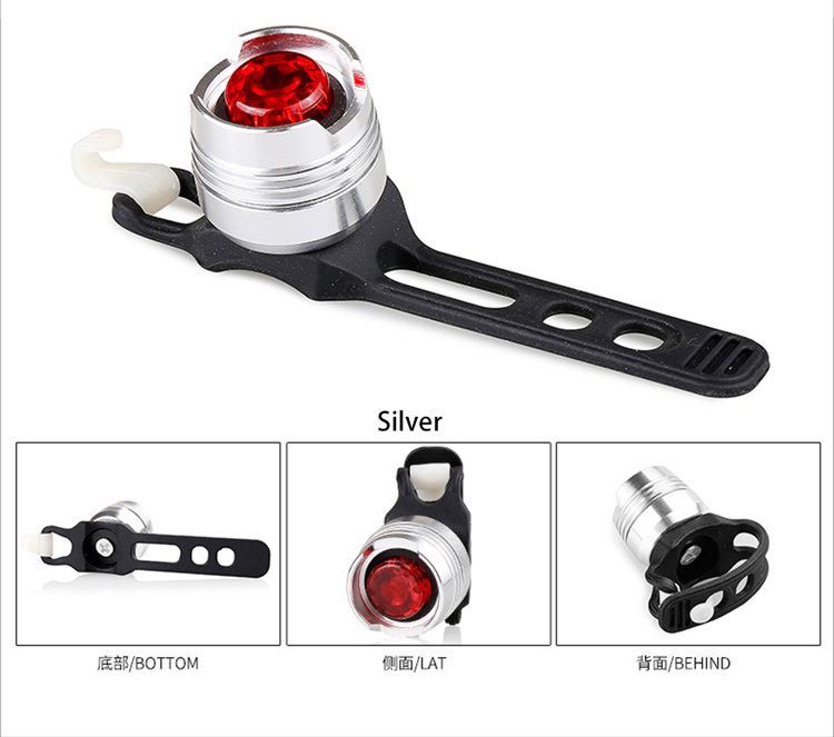 LED Impermeabile Bike Bicycle Bicycling Lights Safety Avvertimento Lampada Da Ciclismo Sicurezza Sicurezza ATTENZIONE ATTENZIONE T42 - Giallo / Luce Rossa