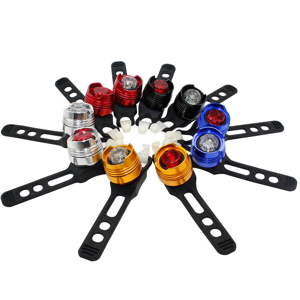 LED Impermeabile Bike Bicycle Bicycling Lights Safety Avvertimento Lampada Da Ciclismo Sicurezza Sicurezza ATTENZIONE ATTENZIONE T42 - Giallo / Luce Rossa