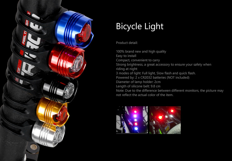 LED Impermeabile Bike Bicycle Bicycling Lights Safety Avvertimento Lampada Da Ciclismo Sicurezza Sicurezza ATTENZIONE ATTENZIONE T42 - Giallo / Luce Rossa