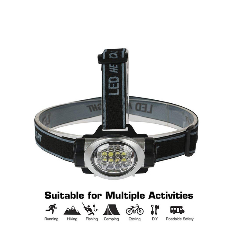 3-Mode 8-LED Headlight Waterproof Headlamp?LED Head Lamp Bicycle Camping Hiking Light - Black-4