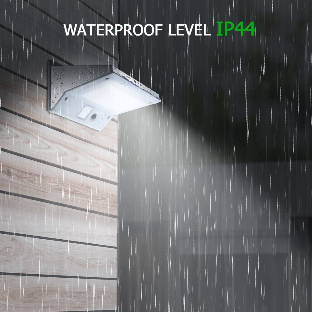 Stainless Steel Solar Light 21-LED Outdoor Motion Sensor Light IP44 Waterproof 6400K-1