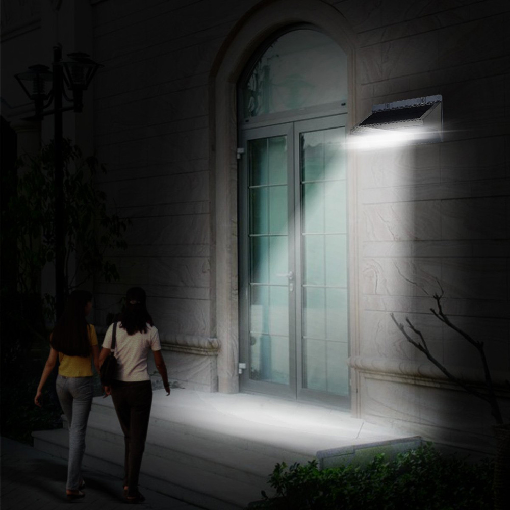 Stainless Steel Solar Light 21-LED Outdoor Motion Sensor Light IP44 Waterproof 6400K-10