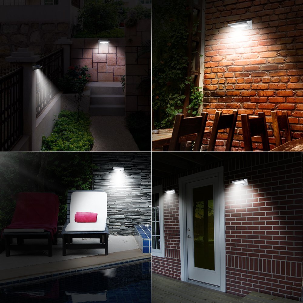 Stainless Steel Solar Light 21-LED Outdoor Motion Sensor Light IP44 Waterproof 6400K-7