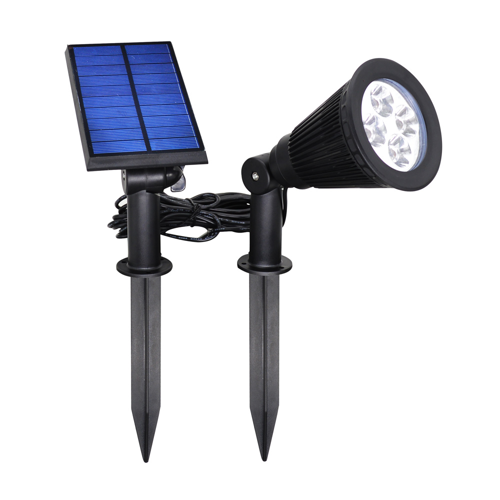 Solar Powered Rotatable Garden Lawn Waterproof Light Light-Sensing Security Lamp 2 in 1 Installation-3
