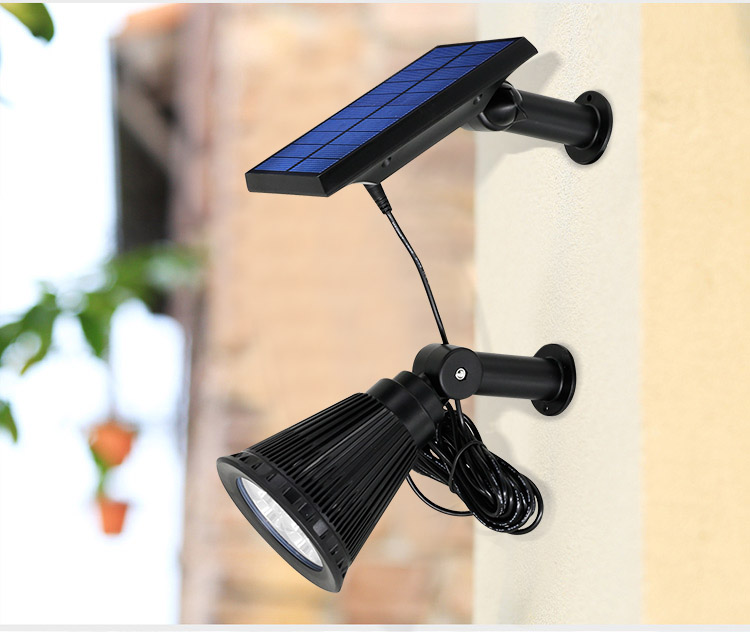 Solar Powered Rotatable Garden Lawn Waterproof Light Light-Sensing Security Lamp 2 in 1 Installation-7