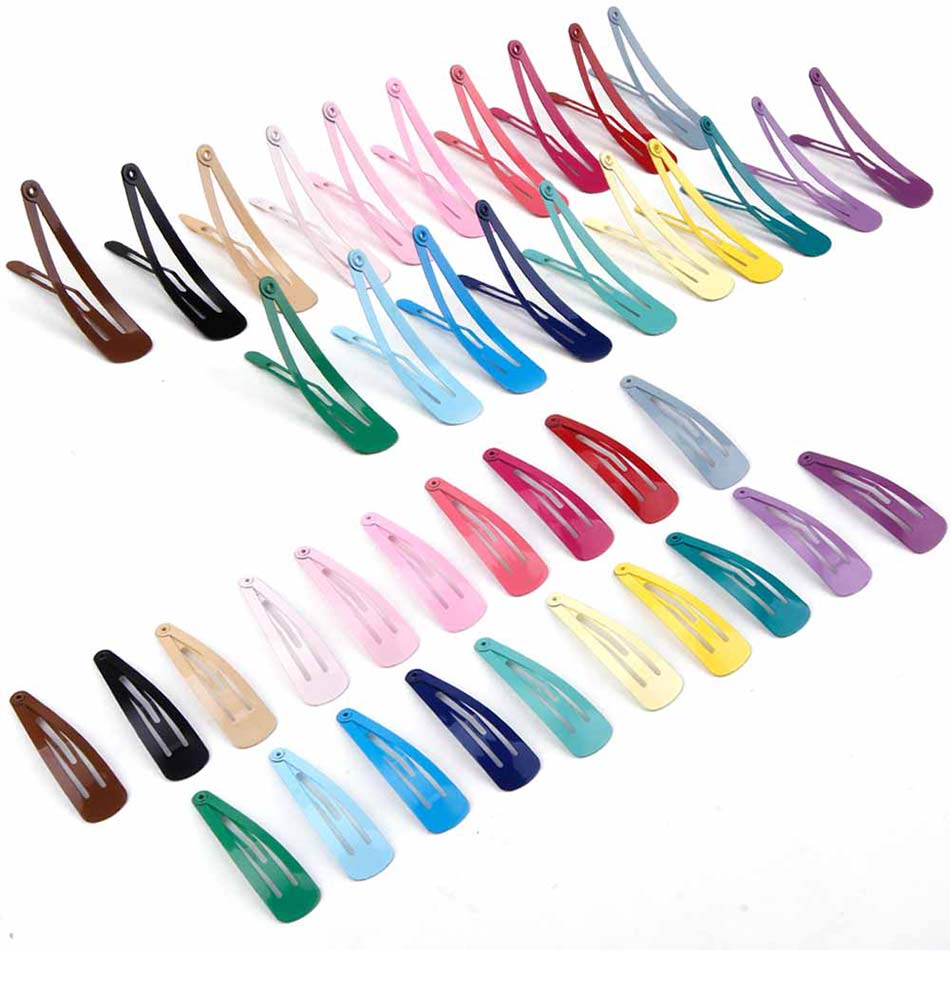 034 40 PZ / Set Metallo Snap Clip Per Capelli Antiscivolo Clip Hair Clip Kawaii Capelli Barrette Accessori Per Ragazze Bambini Toddlers - Multicolore