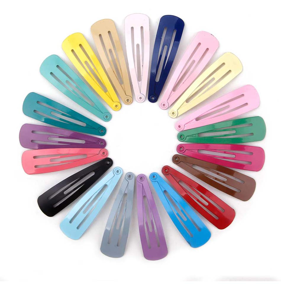 034 40pcs / Set Metal Snap Peink Clips Antideslizante Lindo Clip De Pelo Kawaii Cabello Cabello Accesorios Para Niñas Niños Niños Pequeños - Multicolor