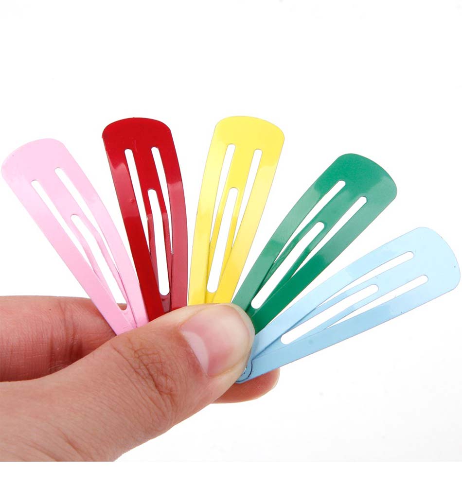 034 40pcs / Set Metal Snap Peink Clips Antideslizante Lindo Clip De Pelo Kawaii Cabello Cabello Accesorios Para Niñas Niños Niños Pequeños - Multicolor