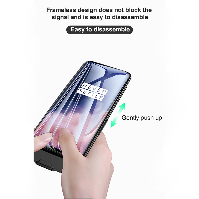 Case de Cargador de Batería de Teléfono de 5500 Mah Para Oneplus 7T Pro - Negro