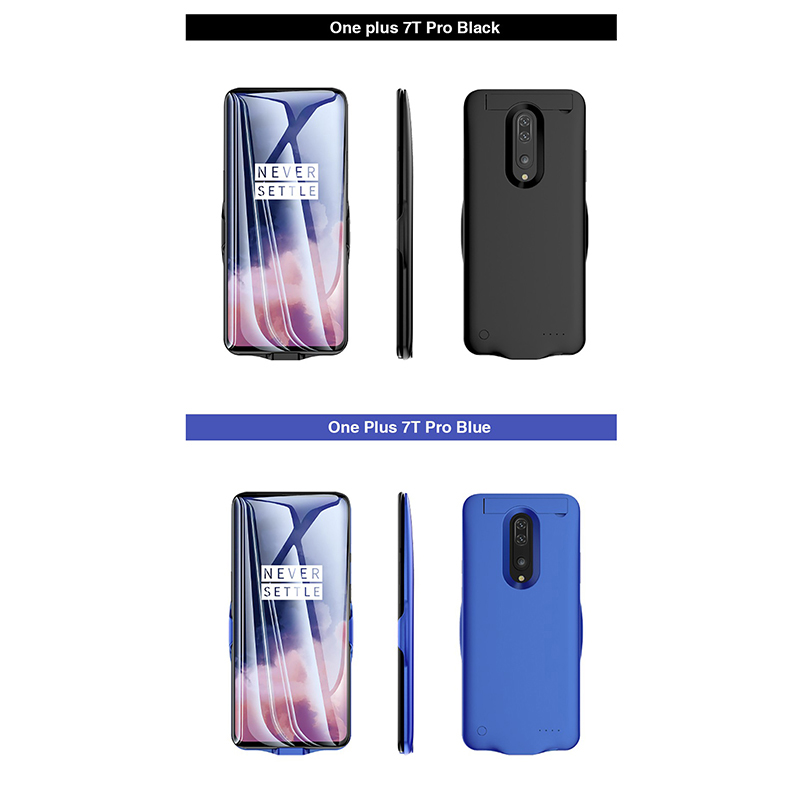 Case de Cargador de Batería de Teléfono de 5500 Mah Para Oneplus 7T Pro - Azul