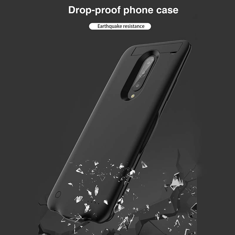 5500mAh Phone Battery Charger Case Para Oneplus 7T Pro - Preto