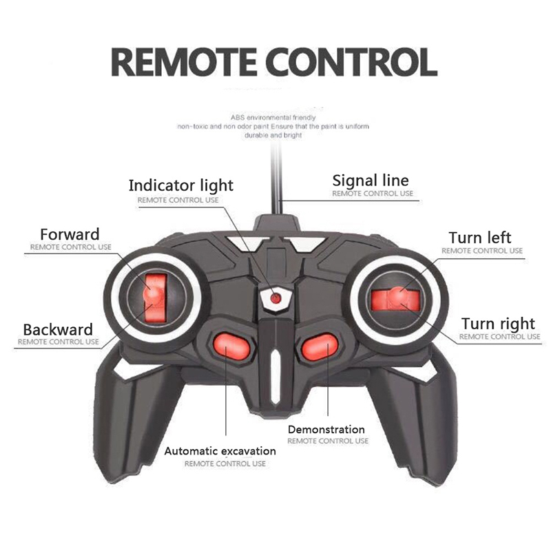 1: 24 Escavatore Di Controllo Remoto Wireless 2.4G Scavatore In Lega A Sei Centri