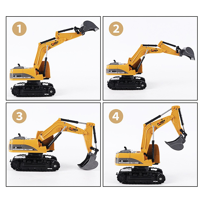 1: 24 Excavatrice De Contrôle De La Télécommande Sans Fil 2.4G EXCAVATOR ALLIAGE À Six Voies