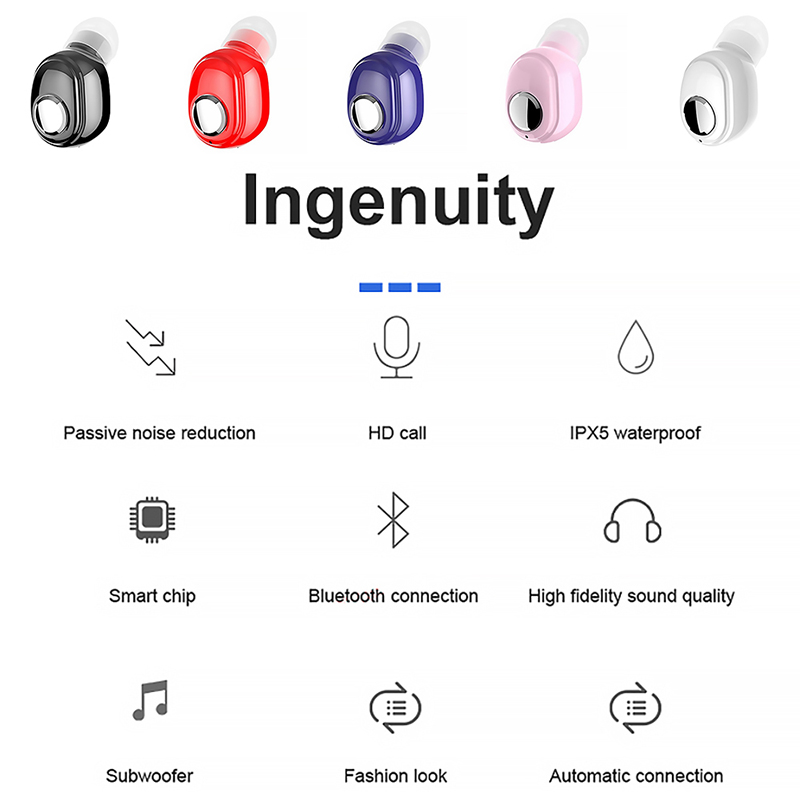 L15 Mini Auriculares Inalámbricos Bluetooth 5.0 Auriculares Ultra Pequeños Auriculares En La Oreja - Rosa