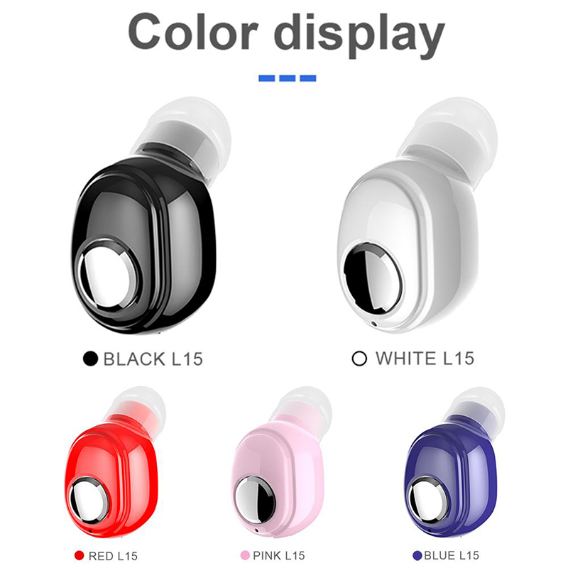 L15 Mini Bluetooth Inalámbrico 5.0 Auriculares Ultra Pequeños Auriculares En Oído-Blanco