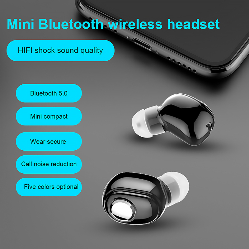 L15 Mini Bluetooth Inalámbrico 5.0 Auriculares Ultra Pequeños Auriculares En Oído-Blanco