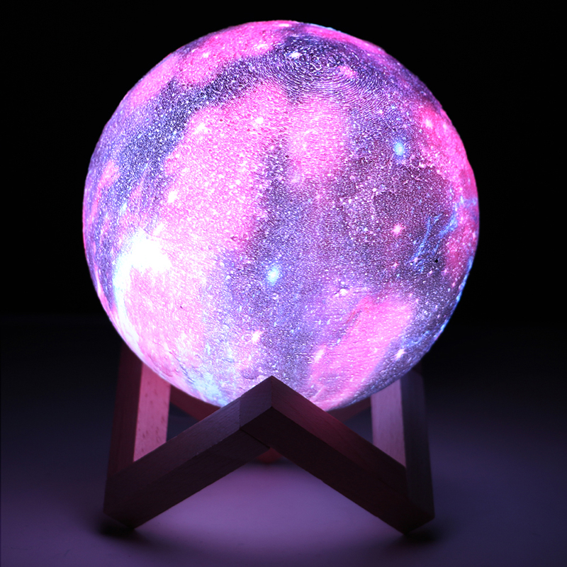 3D LED Night Light Light Bureau Lampe Lune 16 Couleurs Peinture Colorée Avec Télécommande - Diamètre 15cm