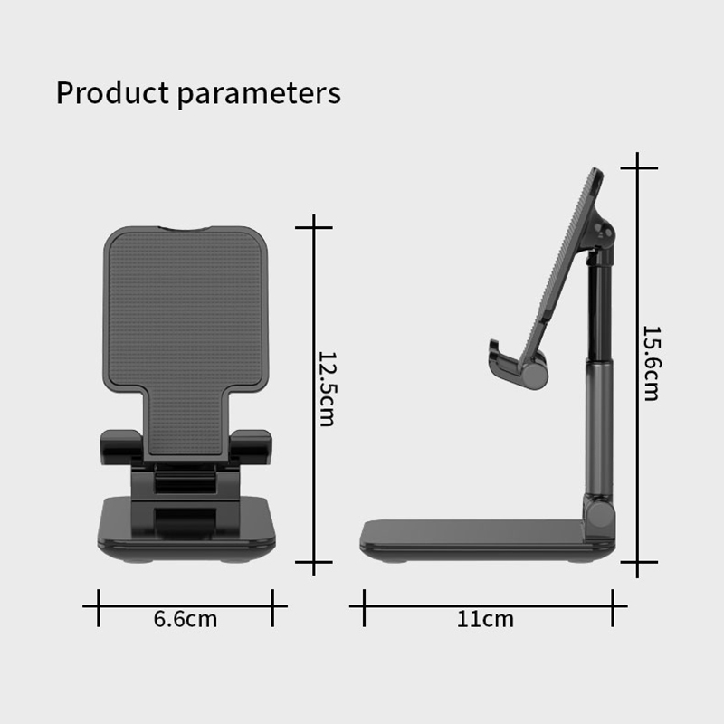 Soporte De Teléfono Móvil De Metal De Metal Live Boardcast Soporte De Escritorio Retráctil Portátil - Negro