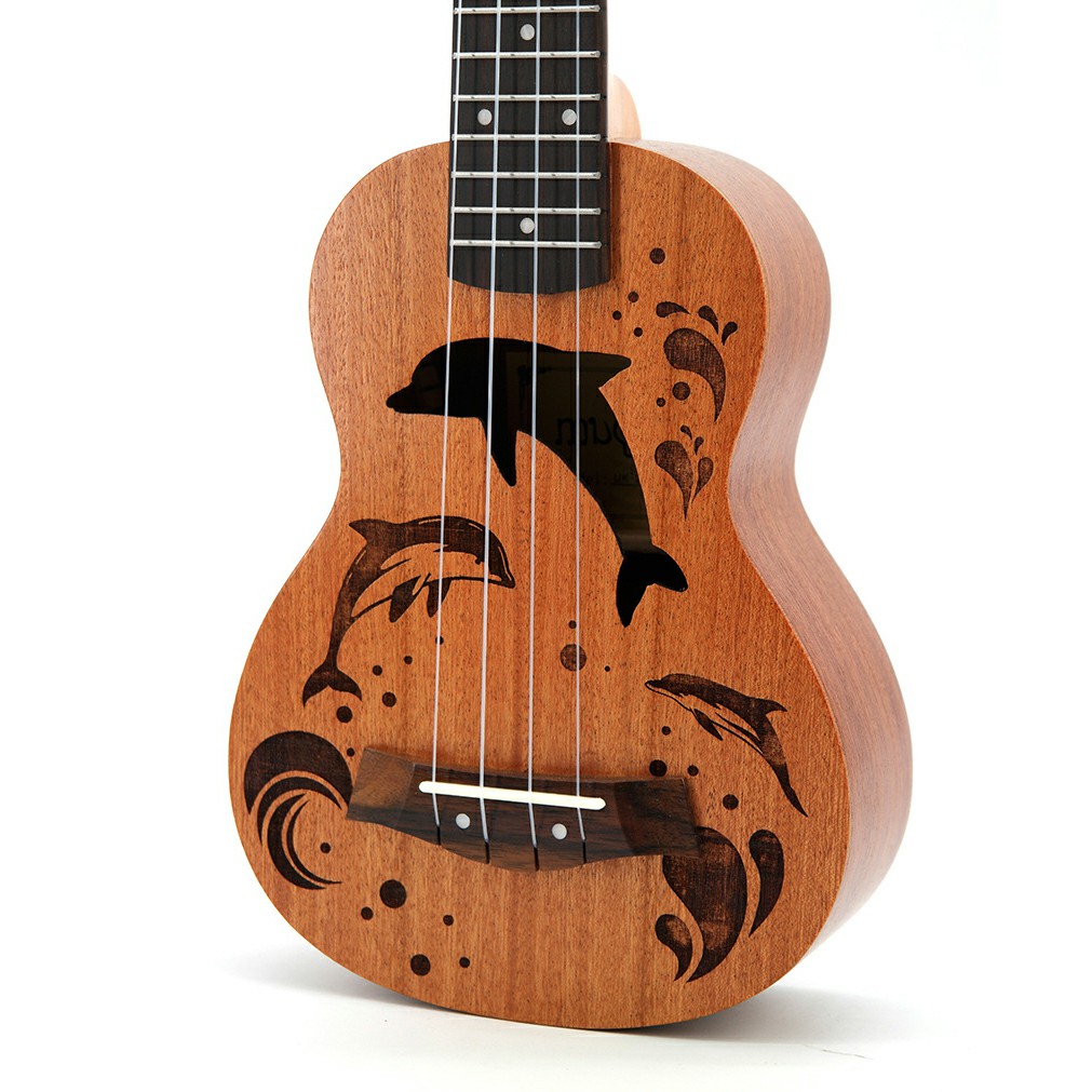 Bonito Mini Sapeli Ukelele 4 Cuerdas Educativa Concierto Instrumento Musical Del Juguete Para Los Niños - Bahía De Los Delfines