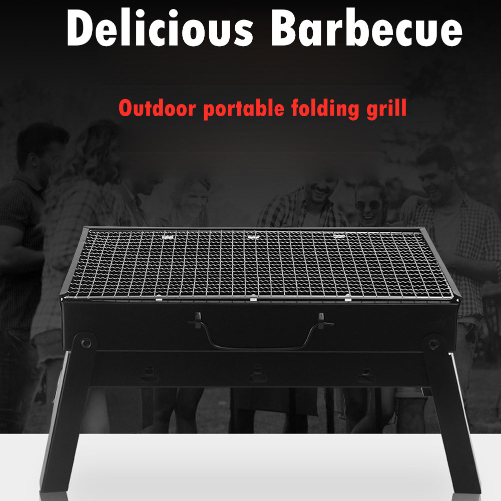 Maison Four À Barbecue Pliable Et Portable En Acier Noir - Configuration Standard: Type De Maille De Fer / Épaisseur / Taille Moyenne: 43 * 29 * 22cm - Configuration Standard: Type De Maille De Fer / Épaisseur // Taille Moyenne: 43 * 29 * 22cm