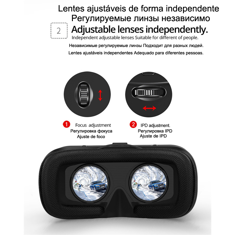 Gafas VR Teléfono Móvil Realidad Virtual G04 Usando Games Smart 3D Digital Gafas + B01 Bluetooth Mango