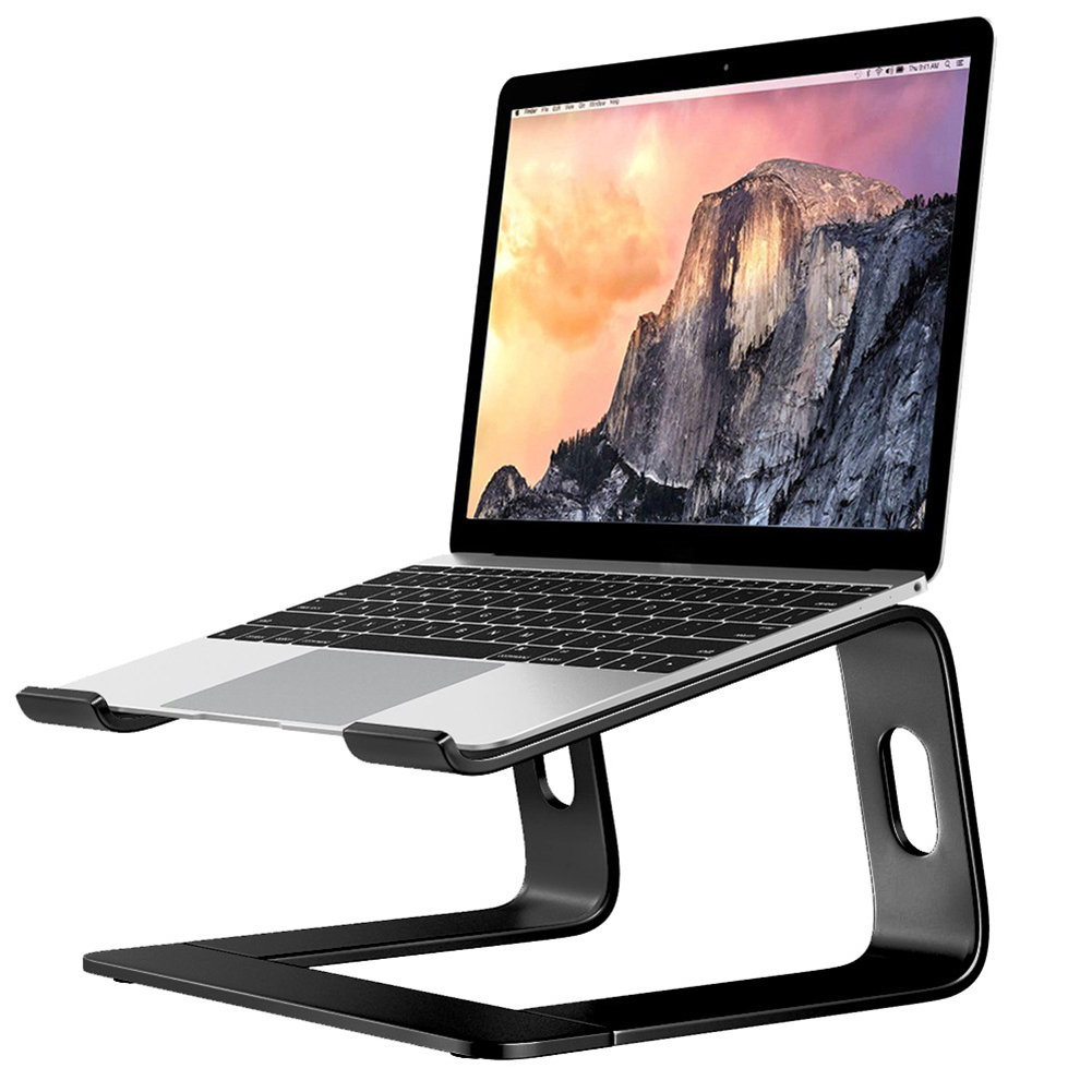 Aleación De Aluminio MacBook Portátil Soporte De Sobremesa De Refrigeración Del Soporte De Escritorio - Negro