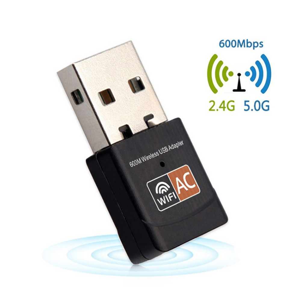 AC 600m Dual Frequenz Mini 5G Wireless Network Card Externe USB -wlan -empfangsadapter