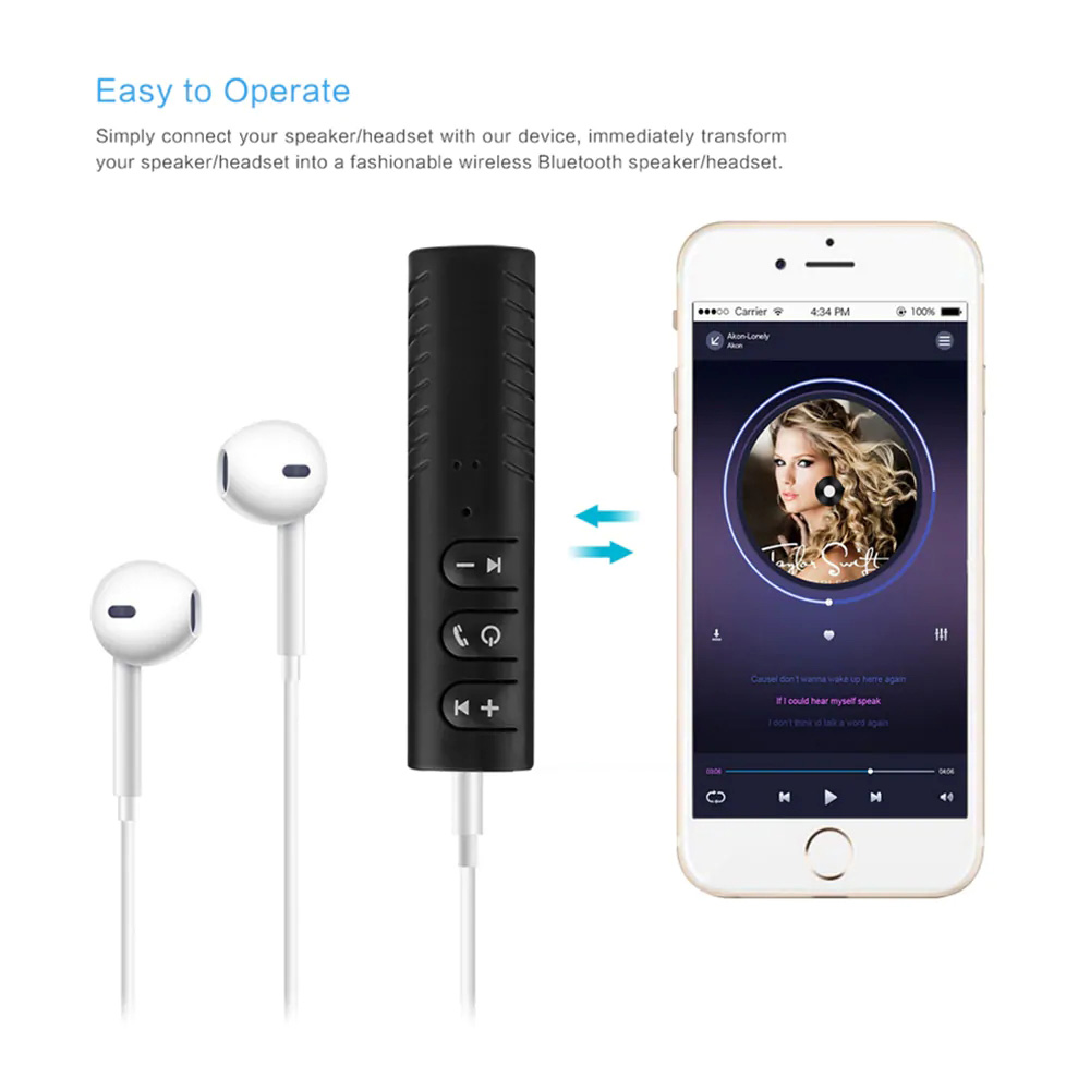 Manos Bluetooth De 3.5mm Jack - Receptor Gratuito Aux Receptor Adapter Transmisor De Automóviles Receptores De Música