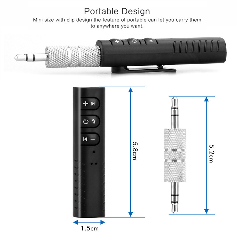 3,5mm Jack Bluetooth Mãos - Receptores Da Música Do Transmissor Do Carro Do Adaptador Do Receptor Livre Do AUX