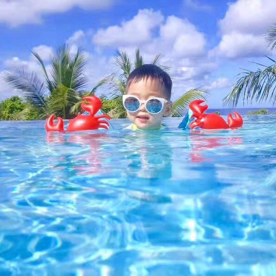 Anello Assistito Del Braccio Del Braccio In PVC Della Manica Dell'acqua Del Nuoto Per Bambini Per 3-6 Anni - Granchio